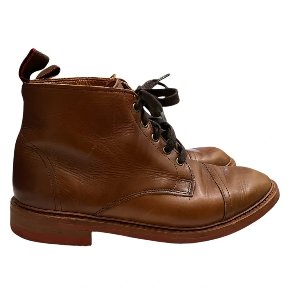 Allen Edmonds Patton Weatherproof Cap-Toe Boot Brown Lace-Up  display picture 1